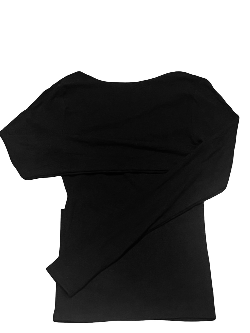 JOAH BROWN Black Fitted Cut Out LS Ribbed Top Shirt Sz S/M Festival Punk Goth - Picture 8 of 9